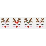 7/8" Reindeer Faces Grosgrain Ribbon