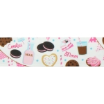 1.5" Milk & Cookies Grosgrain Ribbon