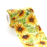 3" Sunkissed Sunflowers Satin Ribbon