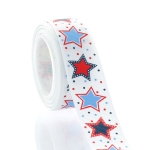 7/8" RWB Stars and Dots Grosgrain Ribbon