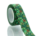 7/8" St Patty Shamrocks Grosgrain Ribbon