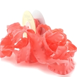 Coral Satin Double Ruffle Ribbon