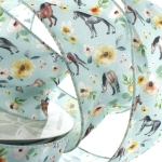 2 1/2" Wired Ribbon Floral Wild Horses