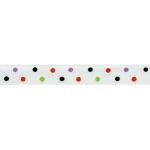 3/8" Halloween Dots Grosgrain Ribbon