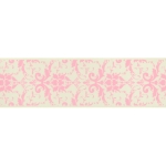 1.5" Ivory Pink Damask Grosgrain Ribbon