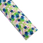 Small Floral Fine Glitter Canvas Sheet Rose Pink-Blue