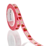 3/8" Strawberries Grosgrain Ribbon