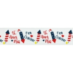 7/8" Firecracker Grosgrain Ribbon