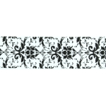 1.5" Black Damask Grosgrain Ribbon