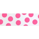 1.5" Large Hot Pink Dot Grosgrain Ribbon