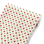 Red and Green Dots Christmas Bullet Fabric