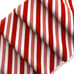 Red Candy Stripes Bullet Fabric