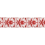 7/8" Red Damask Grosgrain Ribbon