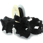 Black Satin Double Ruffle Ribbon