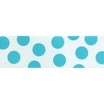 1.5" Large Turquoise Dot Grosgrain Ribbon