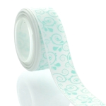 7/8" Aqua Swirls Grosgrain Ribbon