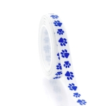 3/8" Royal Blue Paw Grosgrain Ribbon