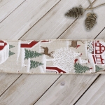 2 1/2" Wired Ribbon Snowy Winter Yard