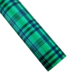 Glitter High Gloss Jelly Felt Sheets Emerald-Black Tartan Plaid