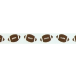 3/8" Football Grosgrain Ribbon