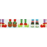 7/8" Elf Feet Grosgrain Ribbon