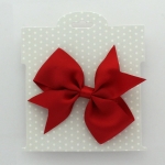 Gray w/ White Polka Dots Hair-Bow Display Cards