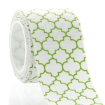 1.5" Green Quatrefoil Grosgrain Ribbon