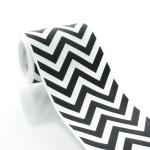 3" Black Chevron ZigZag Grosgrain Ribbon