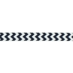 3/8" Navy Chevron ZigZag Grosgrain Ribbon