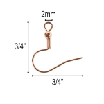 Earring Hook Hardware Rose Gold