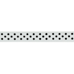 3/8" White/Black Swiss Dot Grosgrain Ribbon