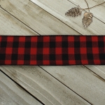 2 1/2" Wired Ribbon Buffalo Plaid Red/Black