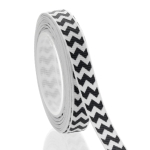 3/8" Black Chevron ZigZag Grosgrain Ribbon