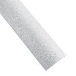 Fine Glitter Fabric Sheet Light Silver