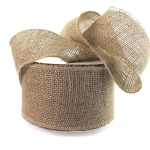 4" Non-Wired Natural Jute Burlap Ribbon