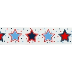 7/8" RWB Stars and Dots Grosgrain Ribbon