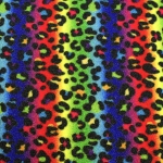 Rainbow Leopard Fine Glitter Canvas Sheet Bright Ombre 