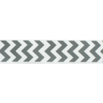 7/8" Gray Chevron ZigZag Grosgrain Ribbon