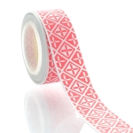 7/8" Coral Rose Folk Diamond Grosgrain Ribbon