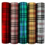 Glitter High Gloss Jelly Felt Sheets Red-Black Tartan Plaid