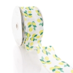 2 1/2" Wired Ribbon Simply Lemons