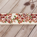 2 1/2" Wired Ribbon Fall Berries Branch on Cream