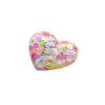 Pastel Spangle Epoxy Heart Flatback Craft Embellishment