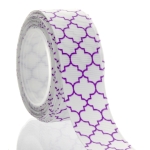 7/8" Ultra Violet Quatrefoil Grosgrain Ribbon