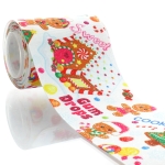 3" Glitter Gingerbread Land Grosgrain Ribbon