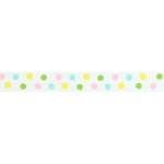 3/8" Spring Pastel Dots Grosgrain Ribbon