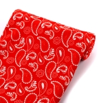 Red Paisley Bandana Bullet Fabric