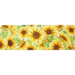 3" Sunkissed Sunflowers Satin Ribbon