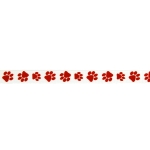 3/8" Red Paw Grosgrain Ribbon