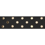 1.5" Black/Gold Foil Dots Grosgrain Ribbon